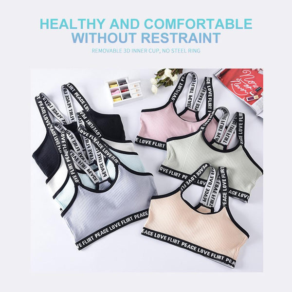 [MPFA00025] MEIPENG Japanese and Korean women's underwear set with no steel ring threaded bra for fitness yoga girls