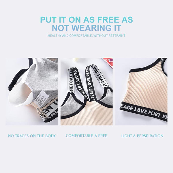 [MPFA00025] MEIPENG Japanese and Korean women's underwear set with no steel ring threaded bra for fitness yoga girls