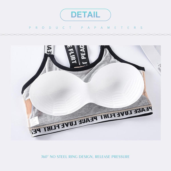 [MPFA00025] MEIPENG Japanese and Korean women's underwear set with no steel ring threaded bra for fitness yoga girls