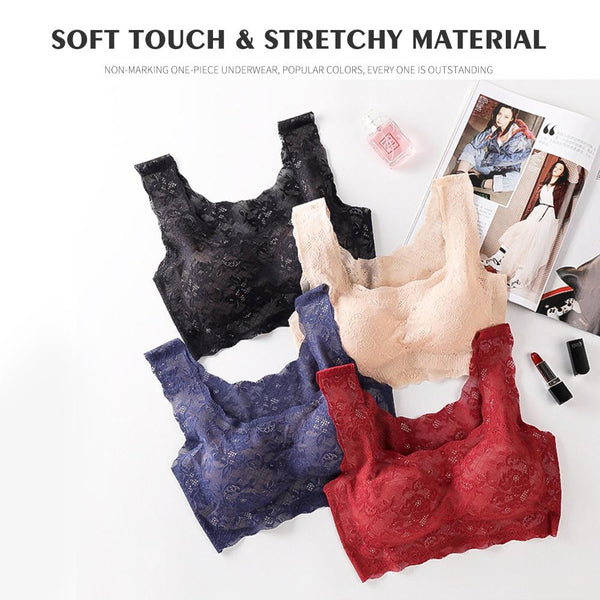 [MPFA00027] MEPENG Ladies Lace Bralette Sexy Women Crop Top Unlined Soft Bra Top Lingerie Underwear
