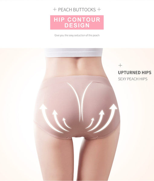[MPFA00030] MEIPENG Explosive mid-waist warm palace honeycomb panties women's cotton crotch, abdomen, buttocks, honeycomb seamless women's briefs