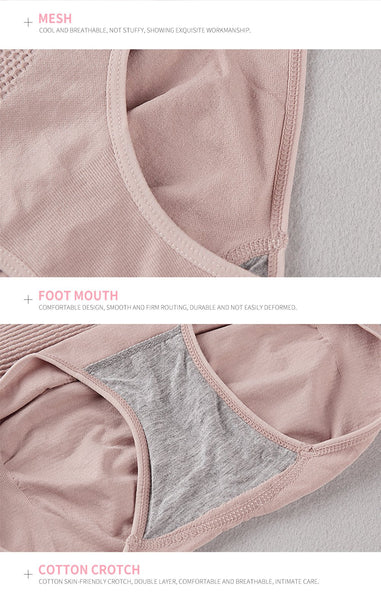 [MPFA00030] MEIPENG Explosive mid-waist warm palace honeycomb panties women's cotton crotch, abdomen, buttocks, honeycomb seamless women's briefs