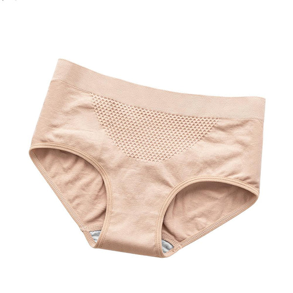 [MPFA00030] MEIPENG Explosive mid-waist warm palace honeycomb panties women's cotton crotch, abdomen, buttocks, honeycomb seamless women's briefs