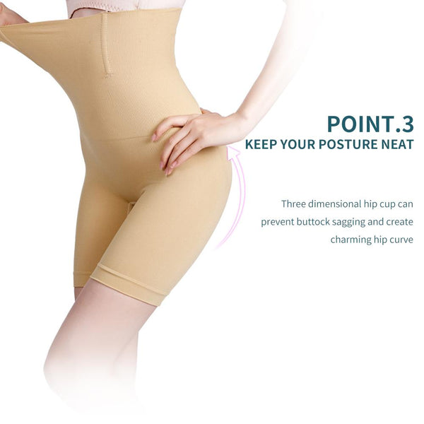【MPFA00034】MEIPENG Seamless women's postpartum high waisted flat angle waistband waist lifting arm beauty pants anti light bottoming safety pants