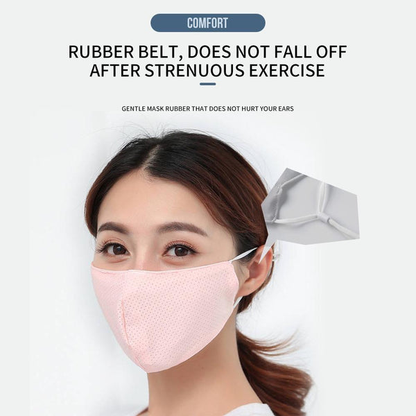 [MPHA00001] MEIPENG Ice Silk Face Mask for Men and Women in Summer Sunscreen UV Proof Breathable Mask
