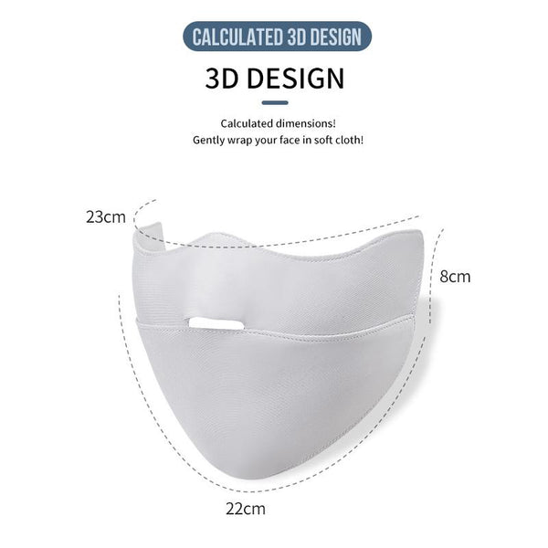 [MPHA00004] MEIPENG Ice Silk Face Mask for Women in Summer Sunscreen UV Proof Breathable Mask