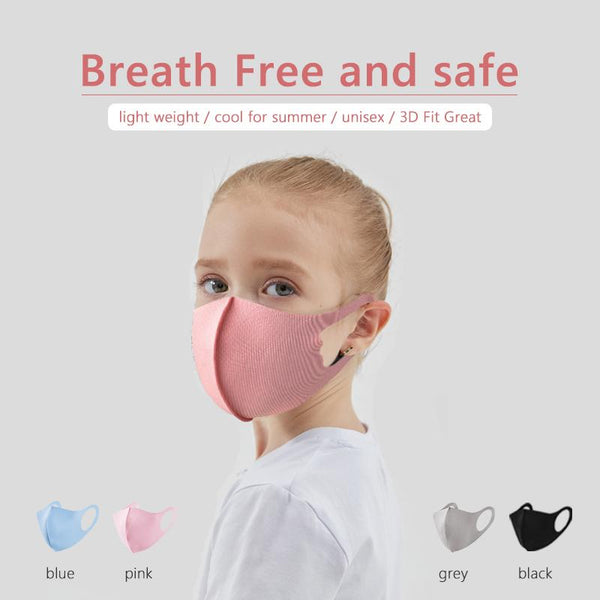 [MPHA00005] MEIPENG 3D Fit Unise Kids Ice Silk Cotton Mask Safety Cotton Breathable Washable Anti Fog Reusable Face Mouth Mask