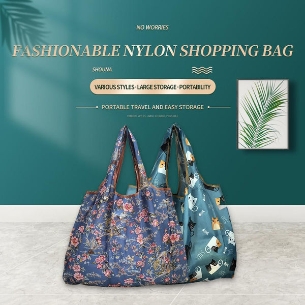 [MPHA00011] MEIPENG Large STYLISH Nylon Foldable Reusable Grocery Shopping Bag