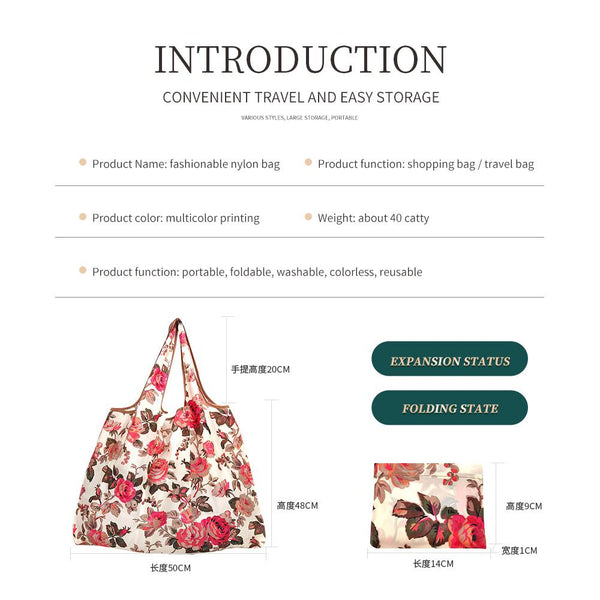 [MPHA00011] MEIPENG Large STYLISH Nylon Foldable Reusable Grocery Shopping Bag