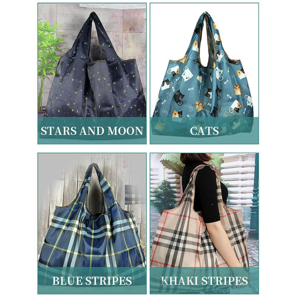 [MPHA00011] MEIPENG Large STYLISH Nylon Foldable Reusable Grocery Shopping Bag