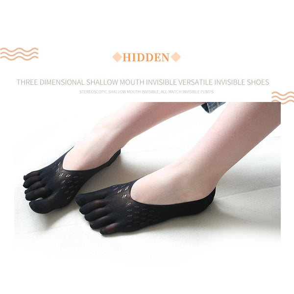 [MPHA00013] MEIPENG Women's five toe Socks Lot Cotton Invisible Ankle No Show Low Cut