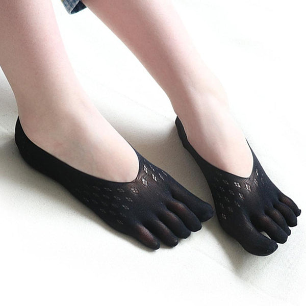 [MPHA00013] MEIPENG Women's five toe Socks Lot Cotton Invisible Ankle No Show Low Cut