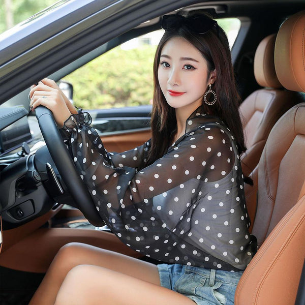 [MPHA00015] MEIPENG Summer Sun UV Protection Chiffon Tops Clothing Air-conditioned Shirt