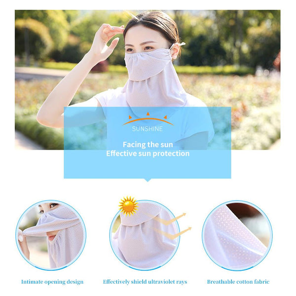 [MPHA00017] MEIPENG Women's UV Layered Mask-Sun Protective-2020 chiffon Mask