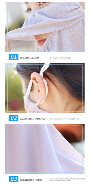 [MPHA00017] MEIPENG Women's UV Layered Mask-Sun Protective-2020 chiffon Mask