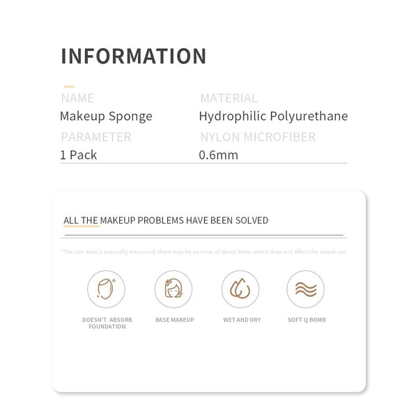 [MPTA00004]Beauty Makeup Sponge Egg Foundation Blender Wet & Dry Dual Use Powder Puff