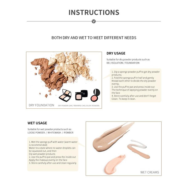 [MPTA00010] MEIPENG Air Cushion BB Cream Concealer Powder Puff Foundation Sponge Makeup Tool Round