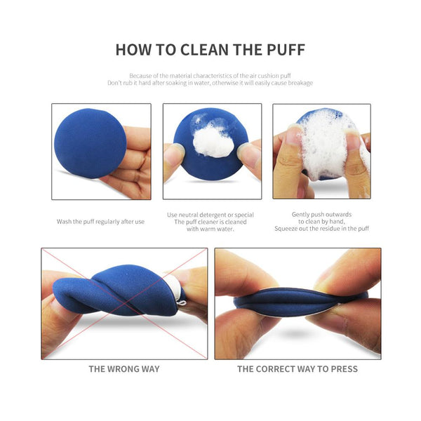 [MPTA00010] MEIPENG Air Cushion BB Cream Concealer Powder Puff Foundation Sponge Makeup Tool Round