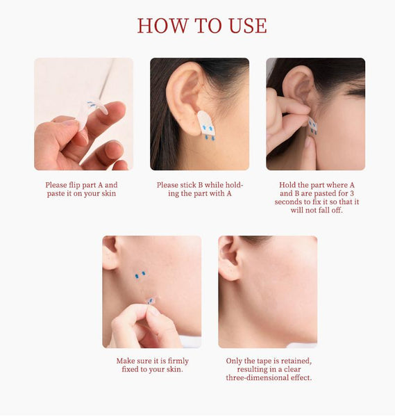 [MPTA00016]MEIPENG Face Lift Sticker V-Shape  Invisible Facial Tools Label Chin Adhesive Tape Makeup