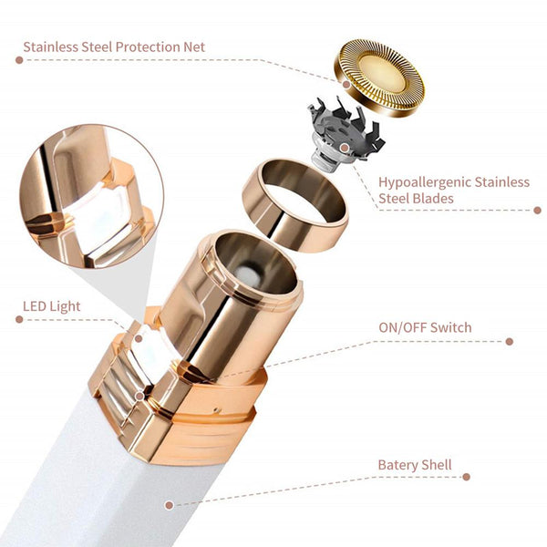 [MPTA00026] MEIPENG New lipstick shaver facial hair remover USB charging Mini shaver electric eyebrow shaver