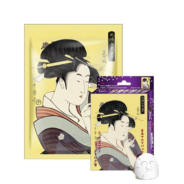 Mitomo Vitamin + Lithospermum Facial Essence Mask JP002-A-5
