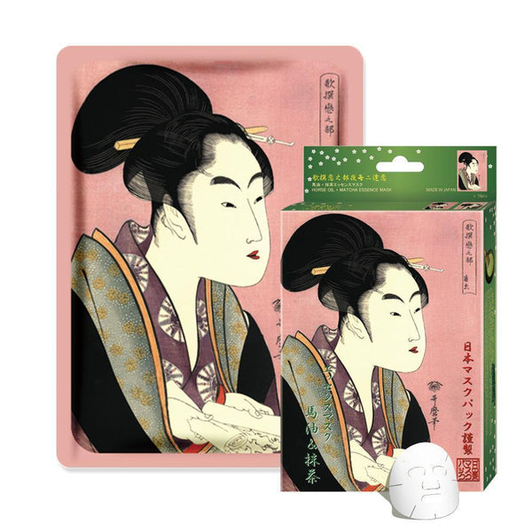 Mitomo Horse Oil + Matcha Facial Essence Mask JP005-A-0