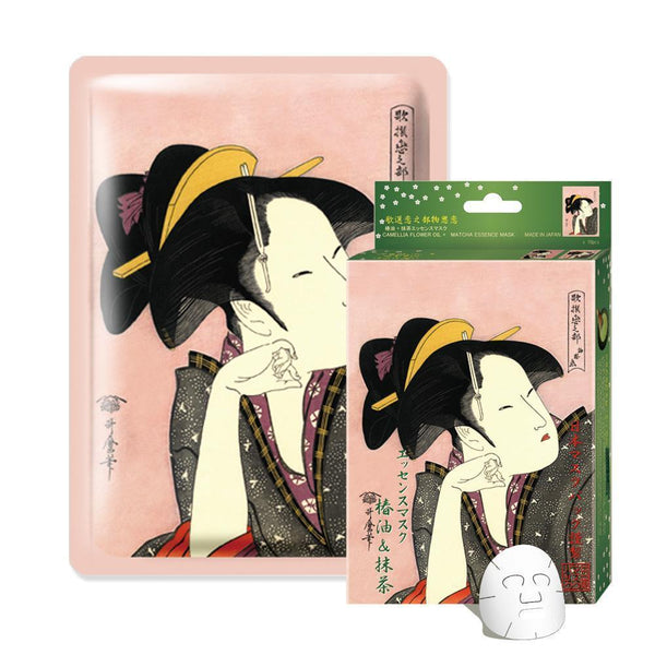 Mitomo Camellia + Matcha Facial Essence Mask JP005-A-1