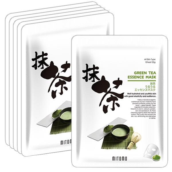 Mitomo Green Tea Facial Essence Mask JP512-C-0