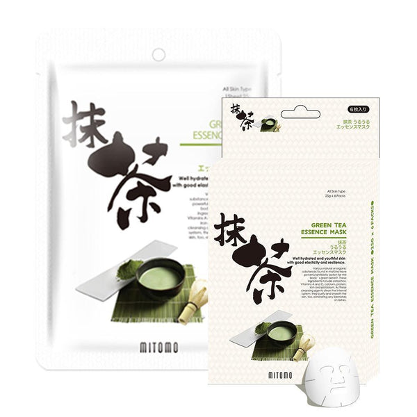 Mitomo Green Tea Facial Essence Mask JP512-C-0