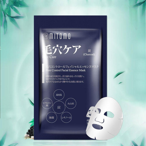 Mitomo Japan Charcoal Pore Care Facial Essence Mask 36 PCS/Pack MT101-E-3