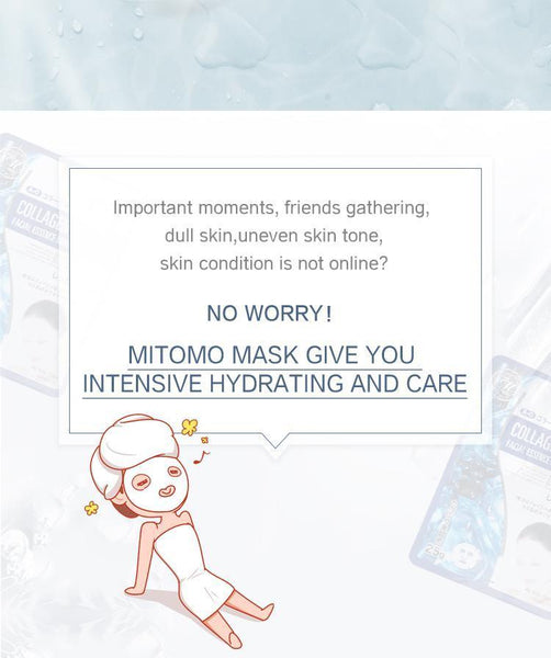 MITOMO Natural Collagen Elasticity Facial Essence Mask MT512-A-0