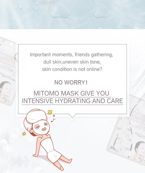 MITOMO Natural Pearl Brightening Facial Essence Mask MT512-B-1