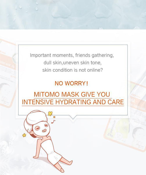 MITOMO Natural AHA Pore Care Facial Essence Mask MT512-B-2