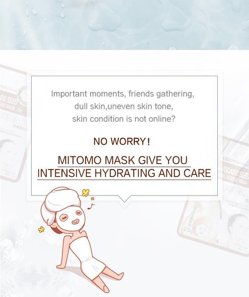 MITOMO Natural Avocado Seed Cleaning Facial Essence Mask MT512-B-3