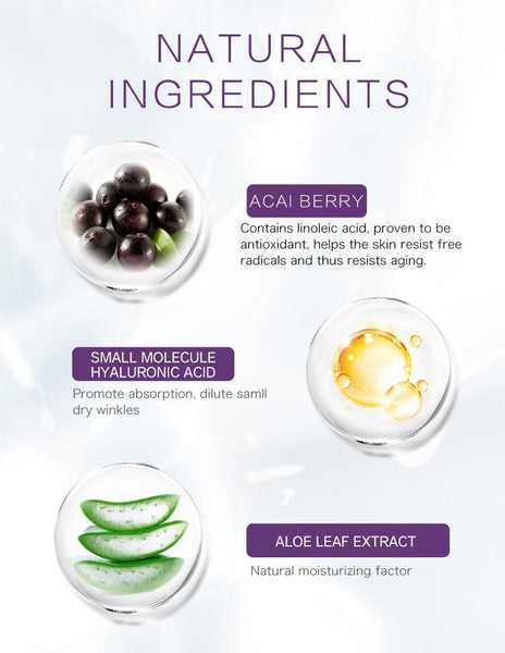 MITOMO Natural Acai Berry Brightening Facial Essence Mask MT512-B-4