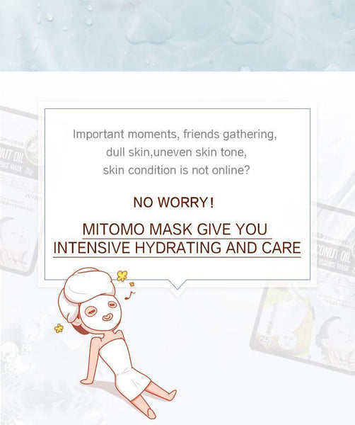 MITOMO Natural Coconut Oil Elasticity Facial Essence Mask MT512-C-1