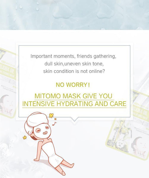 MITOMO Natural Jojoba Oil Soothing Facial Essence Mask MT512-C-2