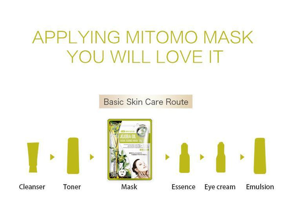 MITOMO Natural Jojoba Oil Soothing Facial Essence Mask MT512-C-2