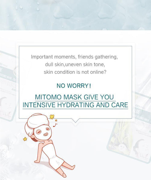 MITOMO Natural Aloe Moisturizing Facial Essence Mask MT512-C-4