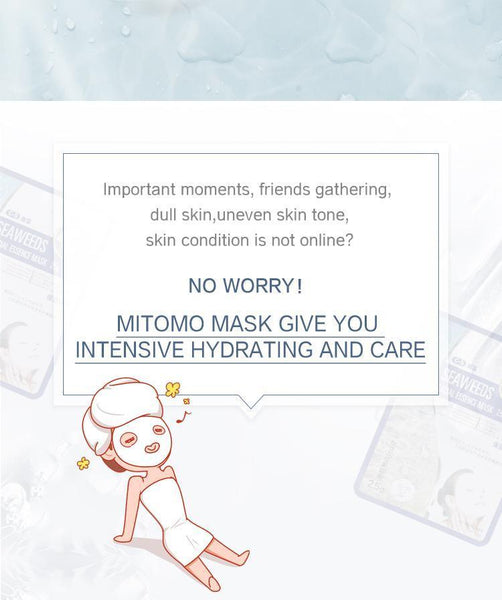 MITOMO Natural Seaweed Purifying Facial Essence Mask MT512-C-5