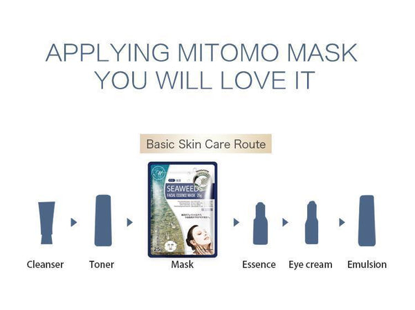MITOMO Natural Seaweed Purifying Facial Essence Mask MT512-C-5