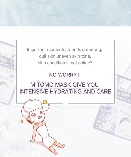 MITOMO Natural Lavender Balancing Facial Essence Mask MT512-D-4