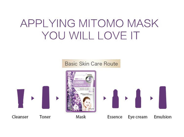 MITOMO Natural Lavender Balancing Facial Essence Mask MT512-D-4