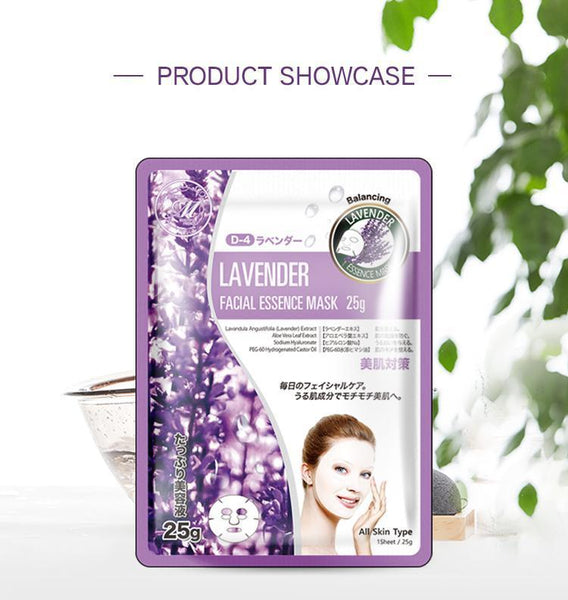 MITOMO Natural Lavender Balancing Facial Essence Mask MT512-D-4