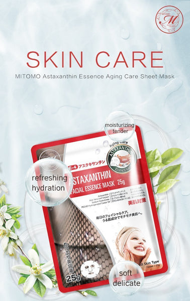 MITOMO Japan Natural Astaxanthin Aging Care Facial Essence Mask MT512-E-4