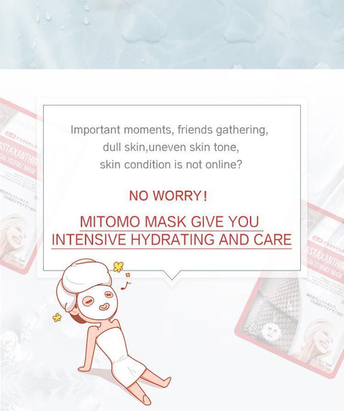 MITOMO Japan Natural Astaxanthin Aging Care Facial Essence Mask MT512-E-4