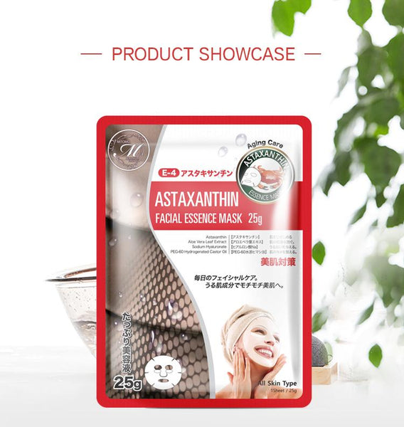 MITOMO Japan Natural Astaxanthin Aging Care Facial Essence Mask MT512-E-4