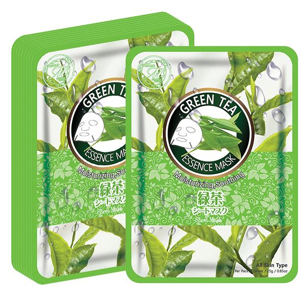MITOMO Natural Green Tea Moisturizing Soothing Facial Essence Mask MT612-A-0