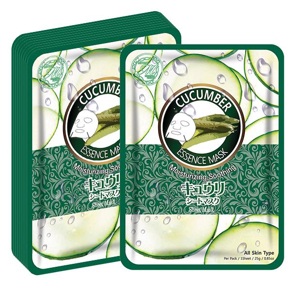 MITOMO Natural Cucumber Moisturizing Soothing Facial Essence Mask MT612-A-1
