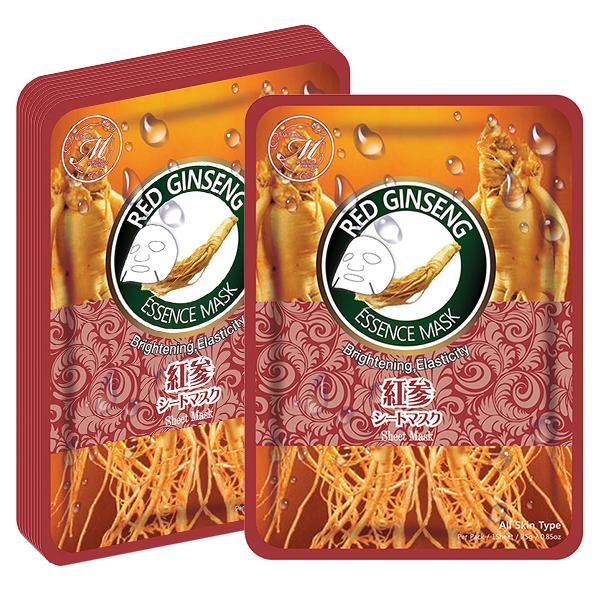 MITOMO Natural Red Ginseng Elasticity Brightening Facial Essence Mask MT612-C-9